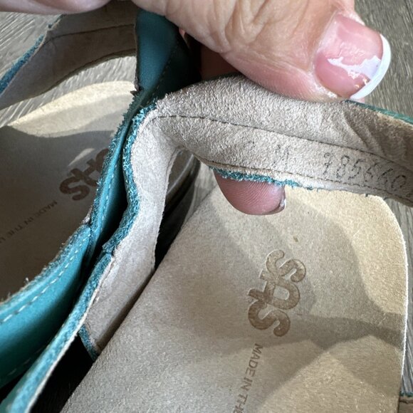 SAS Sorrento Naples Sandals Turquoise Leather Women's Size 9 R7392267 - Picture 8 of 8